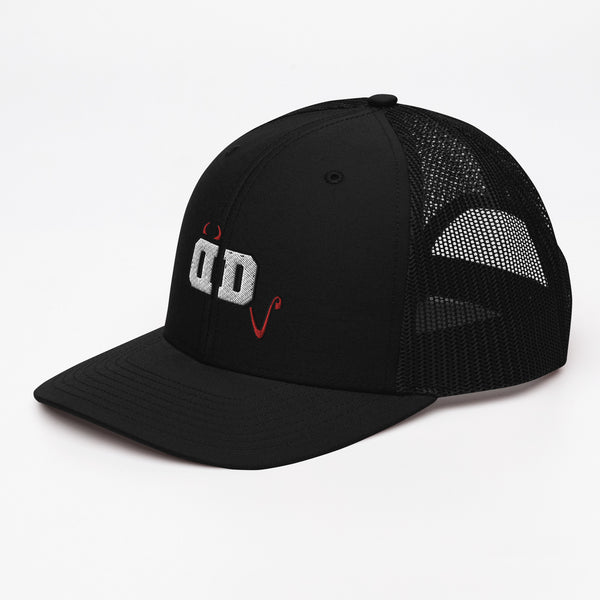 "Double D" Monogram Black Trucker Cap