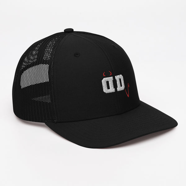 "Double D" Monogram Black Trucker Cap