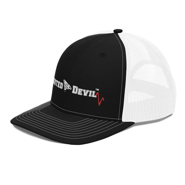 Dusted Devil Branded Trucker Cap - (B&W)